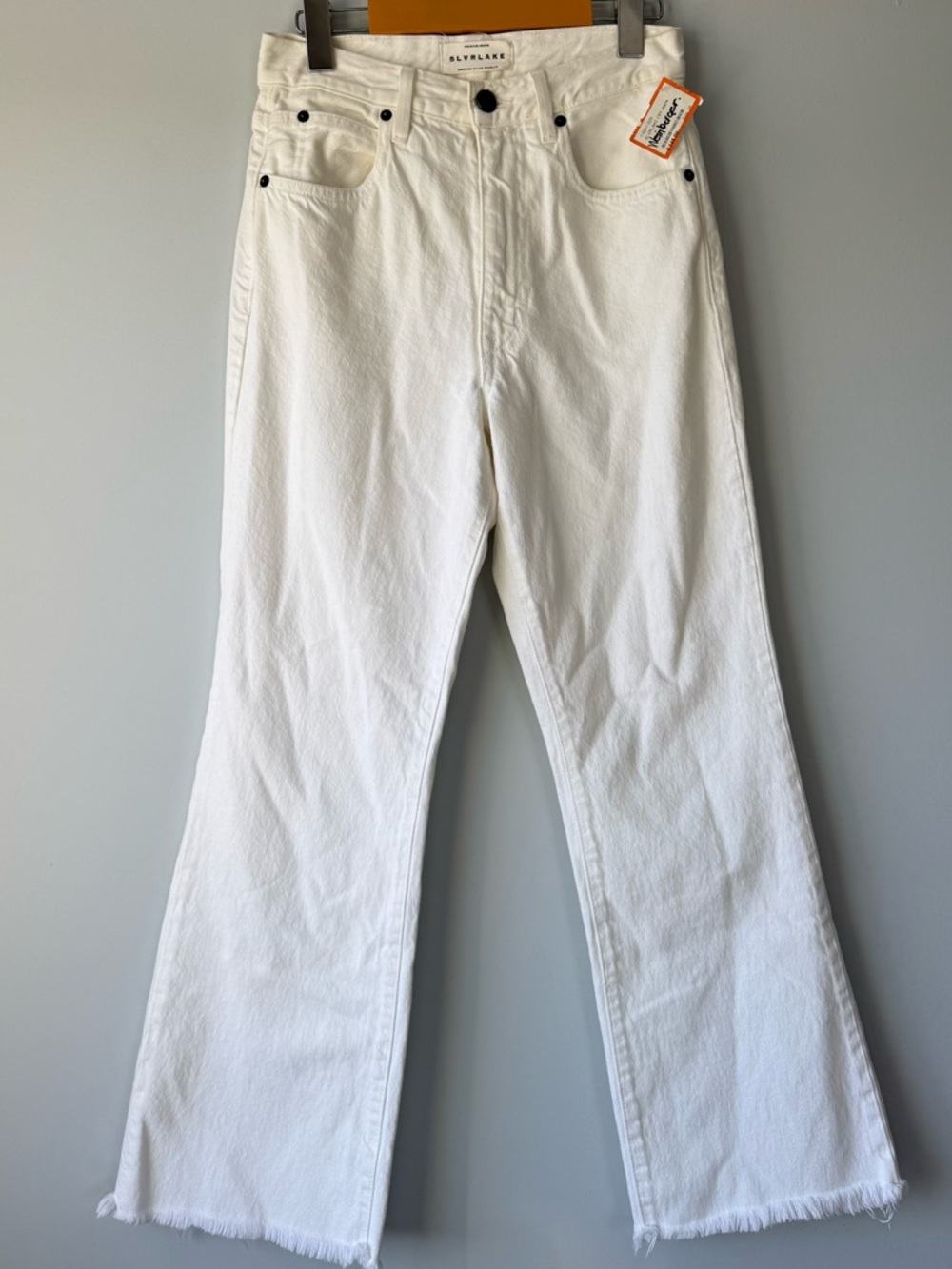 (26) SLVRLAKE White Wide-Leg High-Rise Jeans